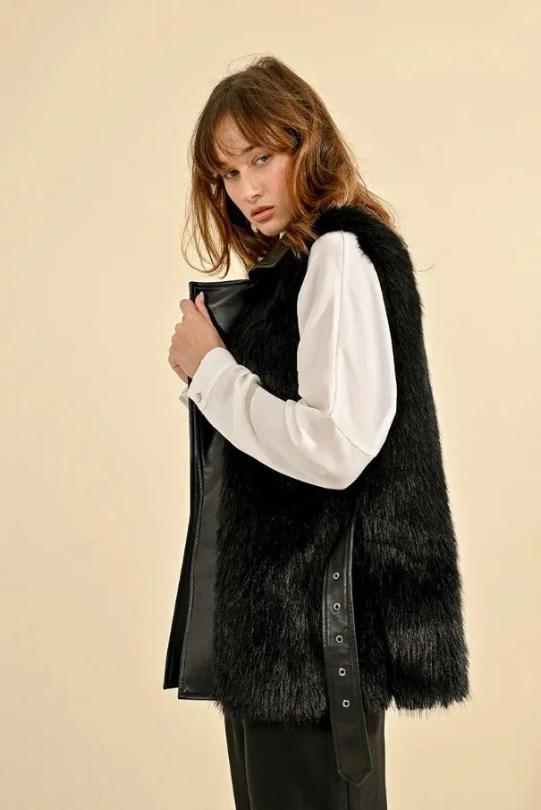 Faux Fur Sleeveless Vest