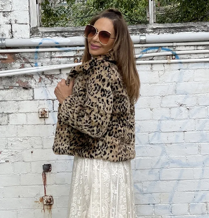 Fluffy Leopard Jacket