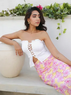 Front Tieup Corset Tube Top