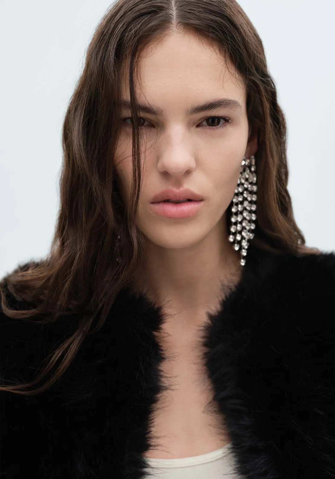 Fur effect jacket - Black