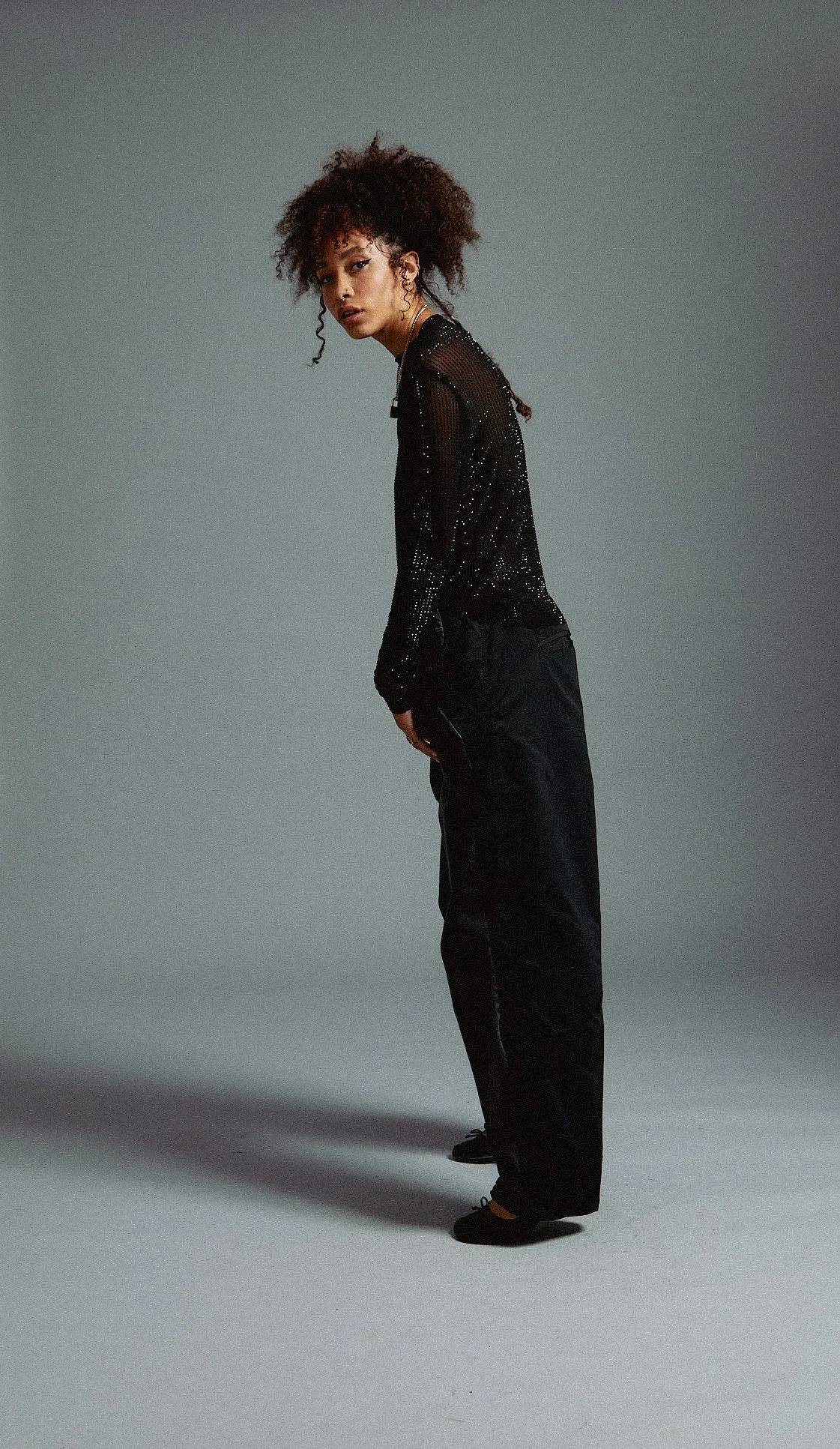 Garnett Black Crystal Top