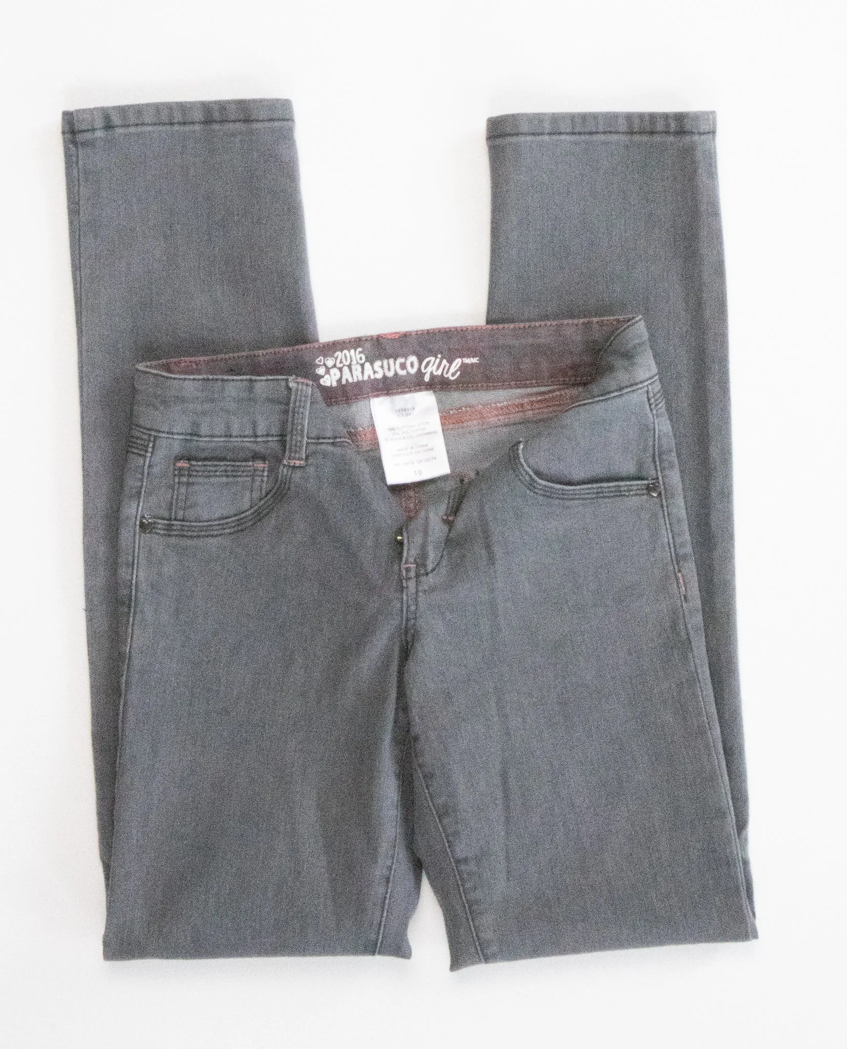 GIRL SIZE 10 YEARS - PARASUCO, Skinny, Midrise Jeans EUC B55