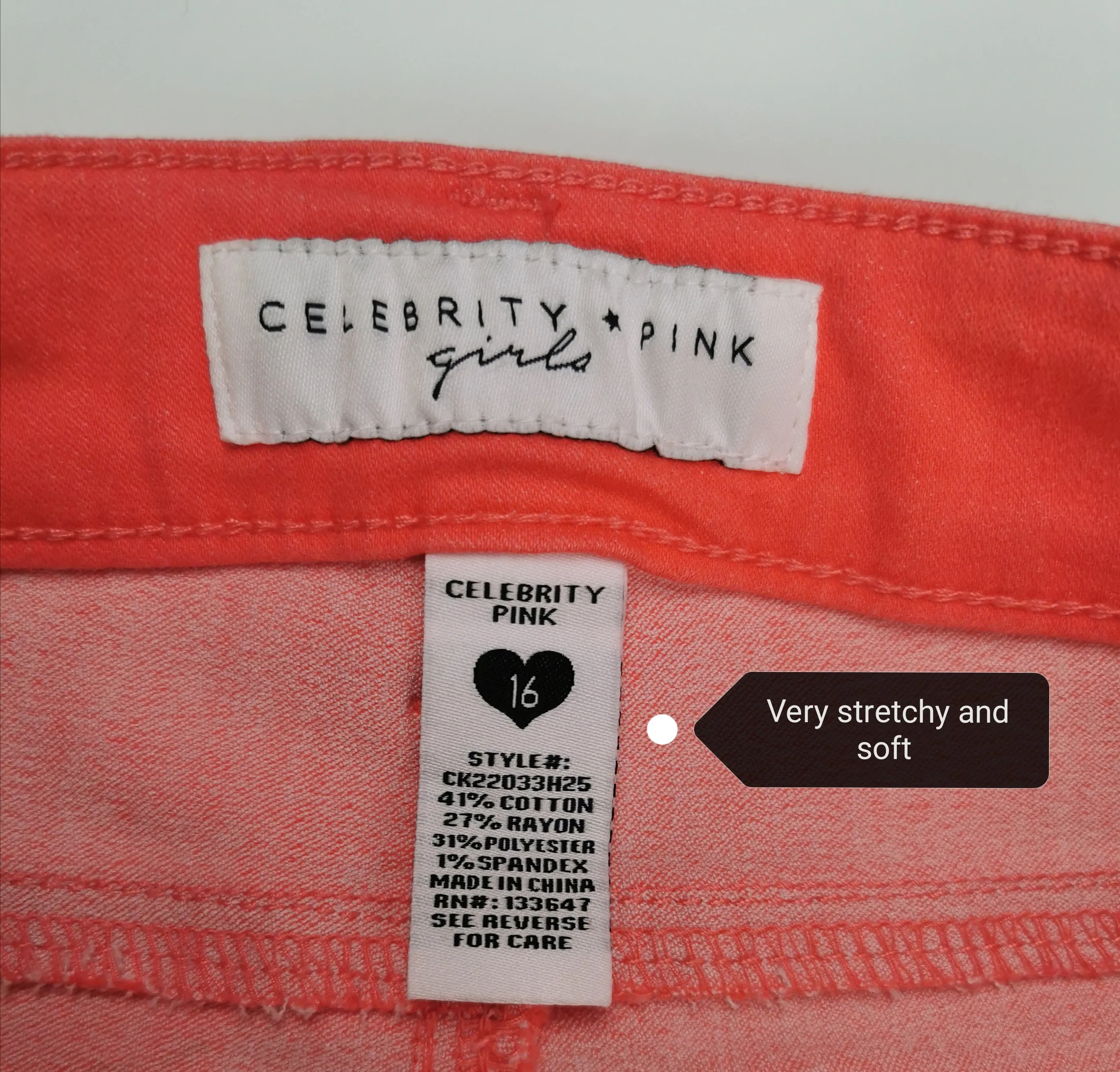 GIRL SIZE 16 YEARS - CELEBRITY PINK, Super Soft, Stretch Skinny Jeans NWT B42
