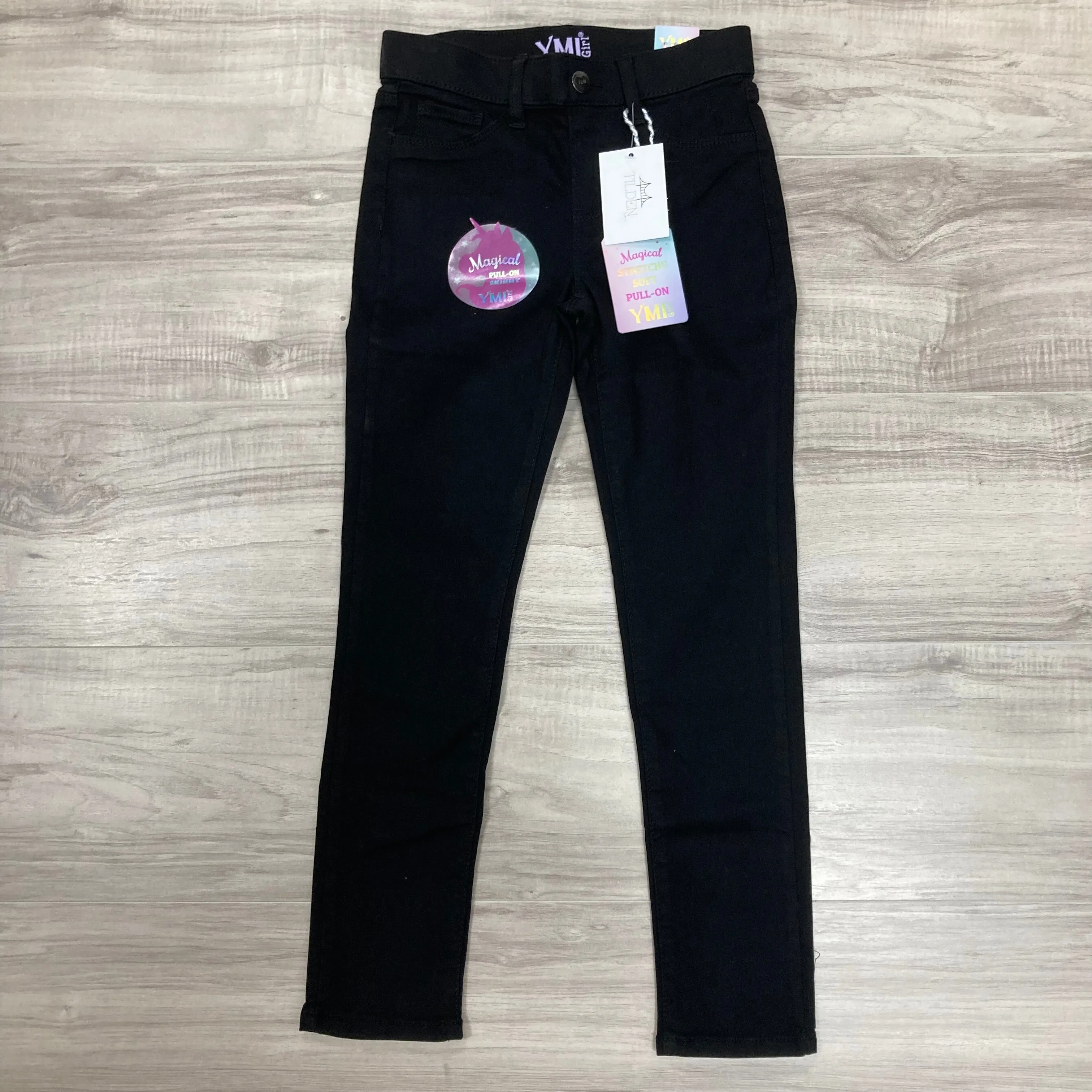 Girls Pull On Skinny Jeans - Black
