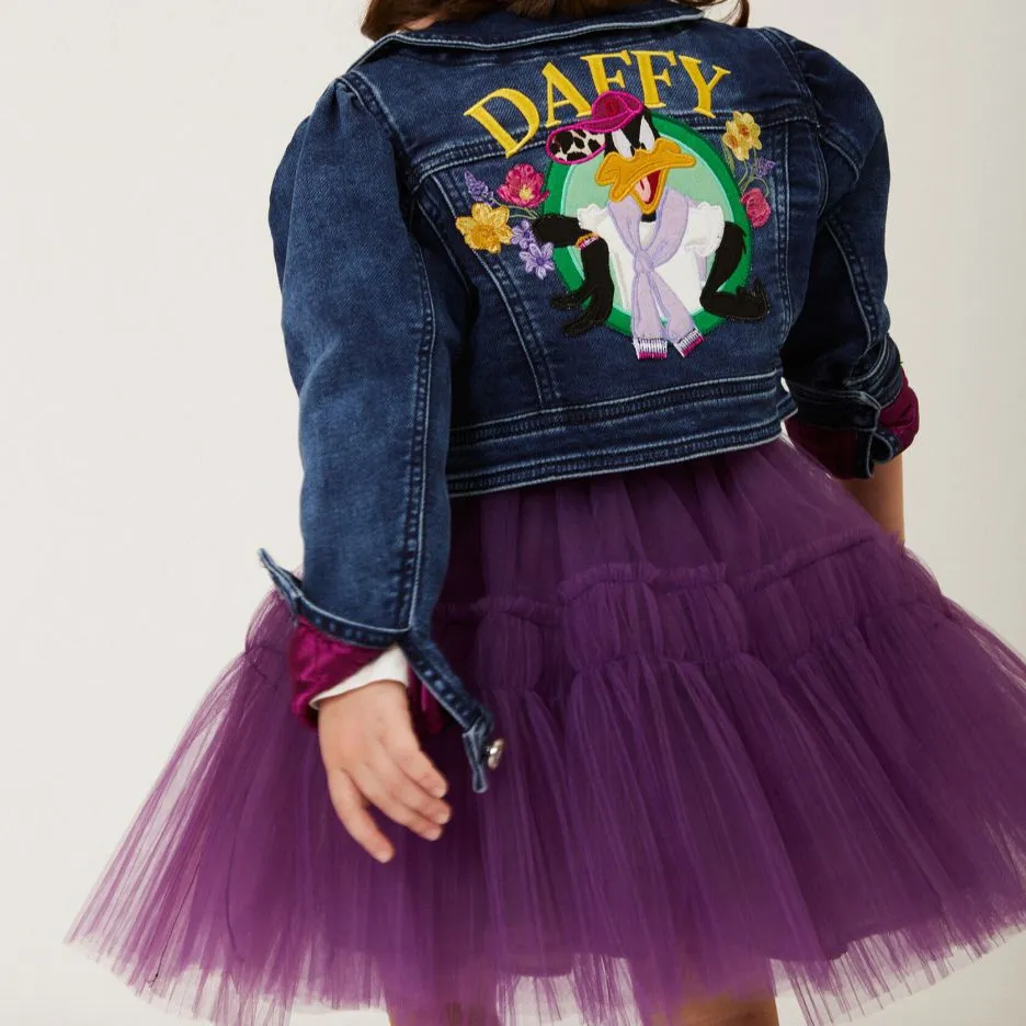 Girls Purple Tulle Skirt