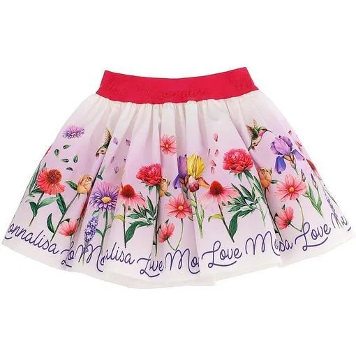 Girls Summer Flower Skirt