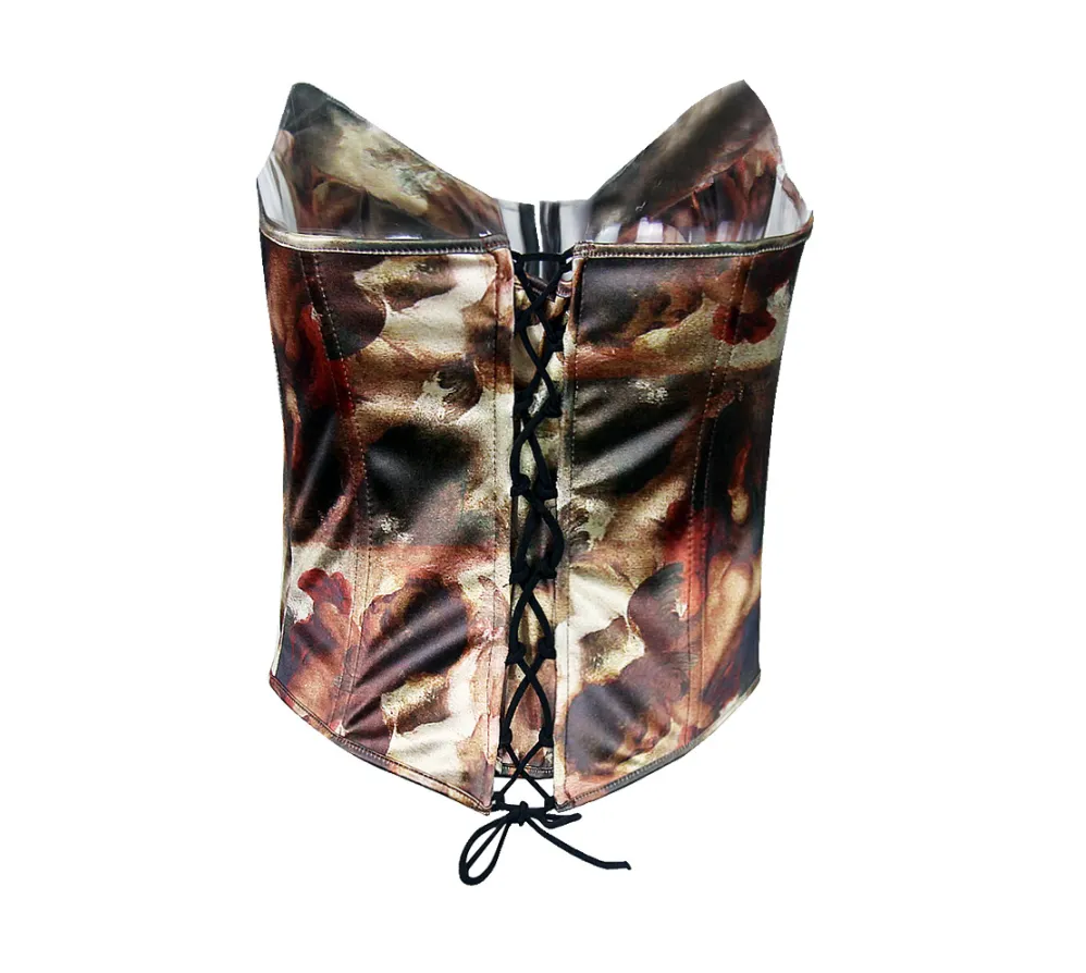 Graphic Print Corset Top