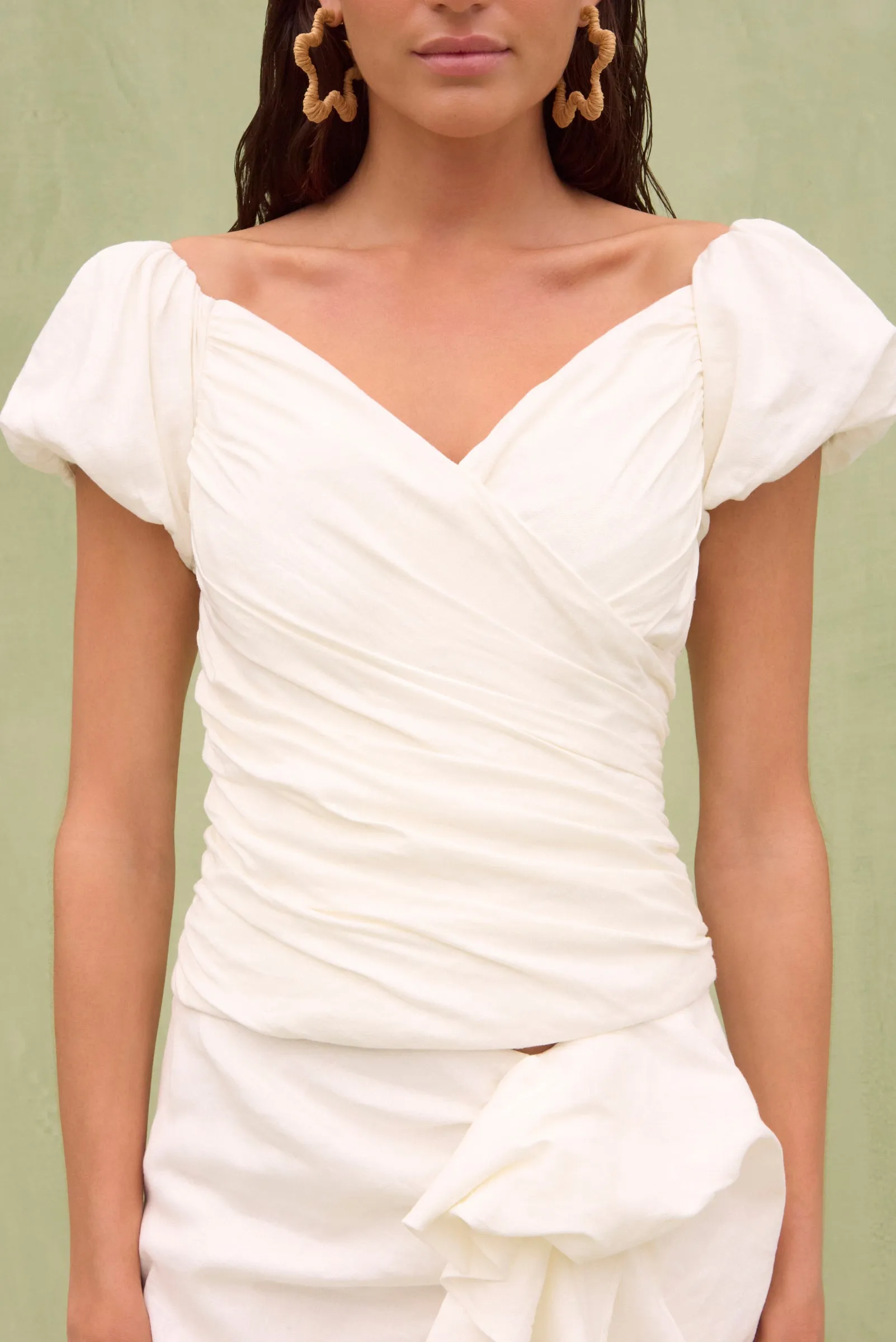 Helene Top Off White