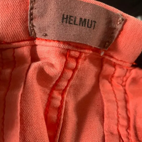 Helmut Lang Red Waxed crop red pants sz 28-A151