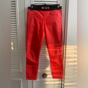 Helmut Lang Red Waxed crop red pants sz 28-A151