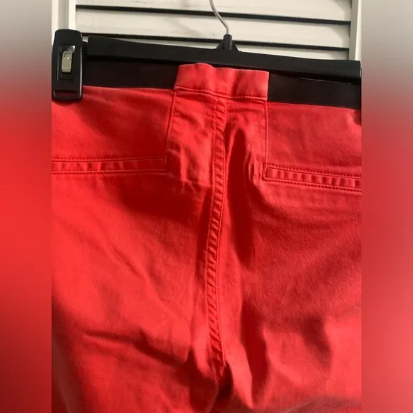 Helmut Lang Red Waxed crop red pants sz 28-A151