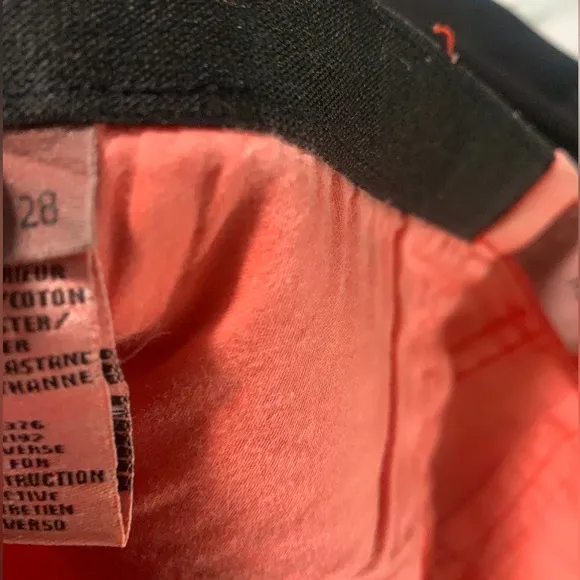 Helmut Lang Red Waxed crop red pants sz 28-A151