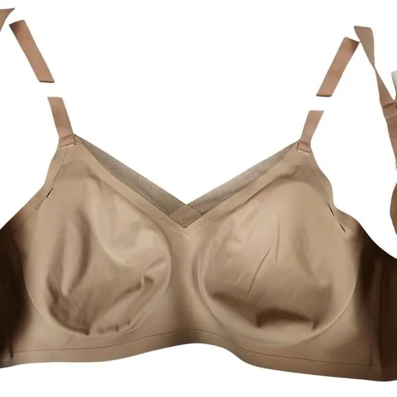 Honeylove Bra Women's Size XL Nude Crossover Unlined Wireless