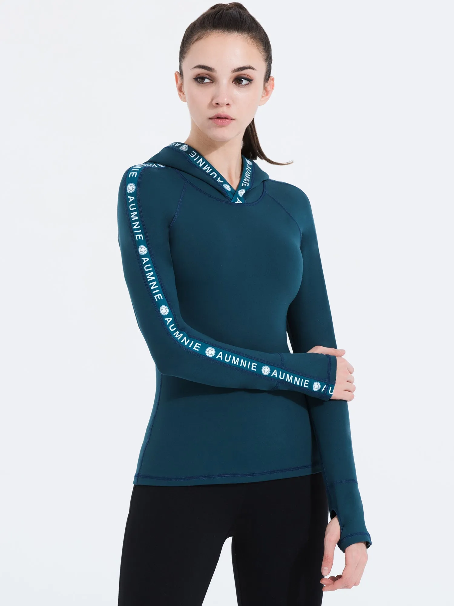 HOODED LOGO TOP, LAKE
