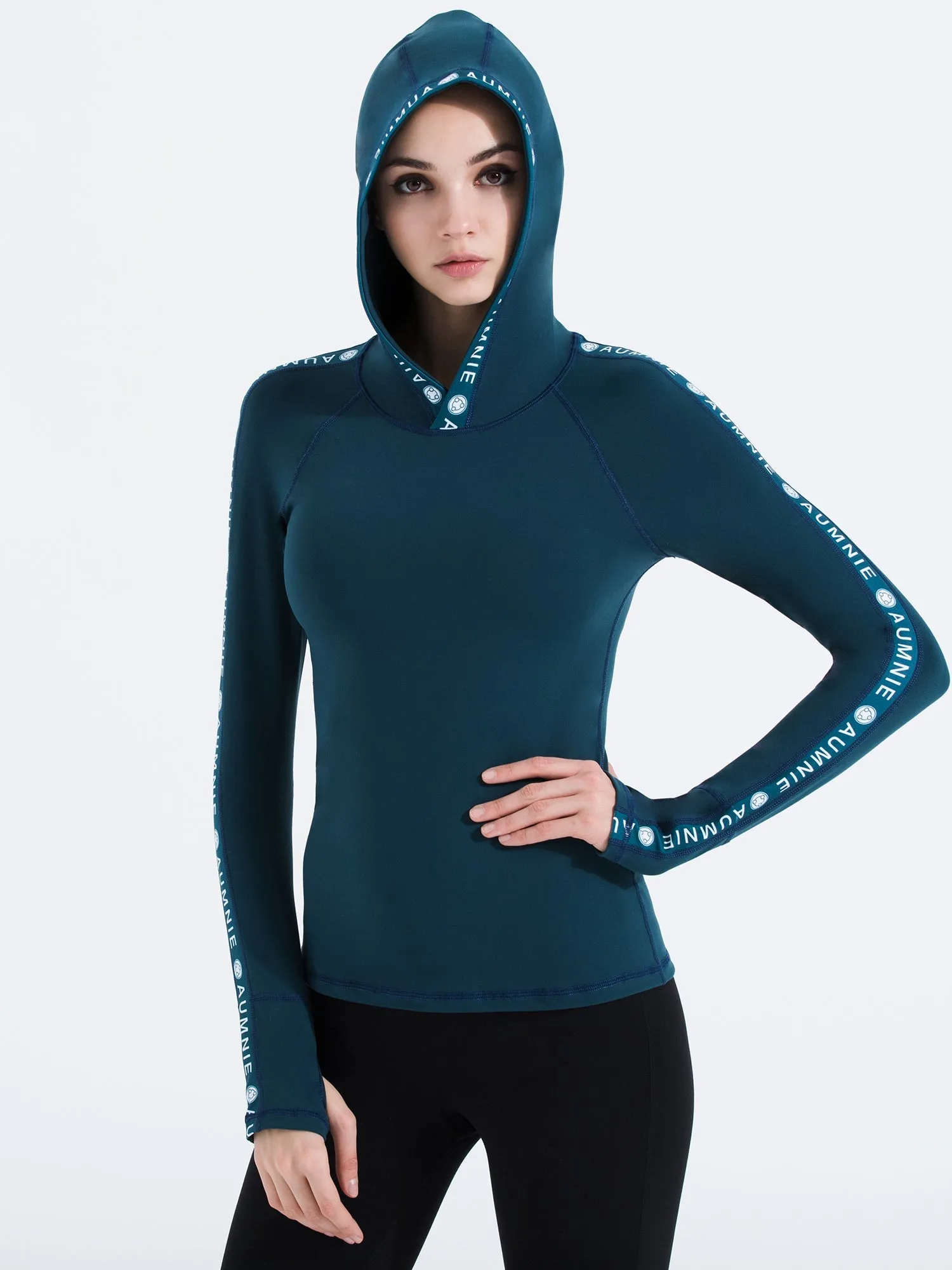 HOODED LOGO TOP, LAKE
