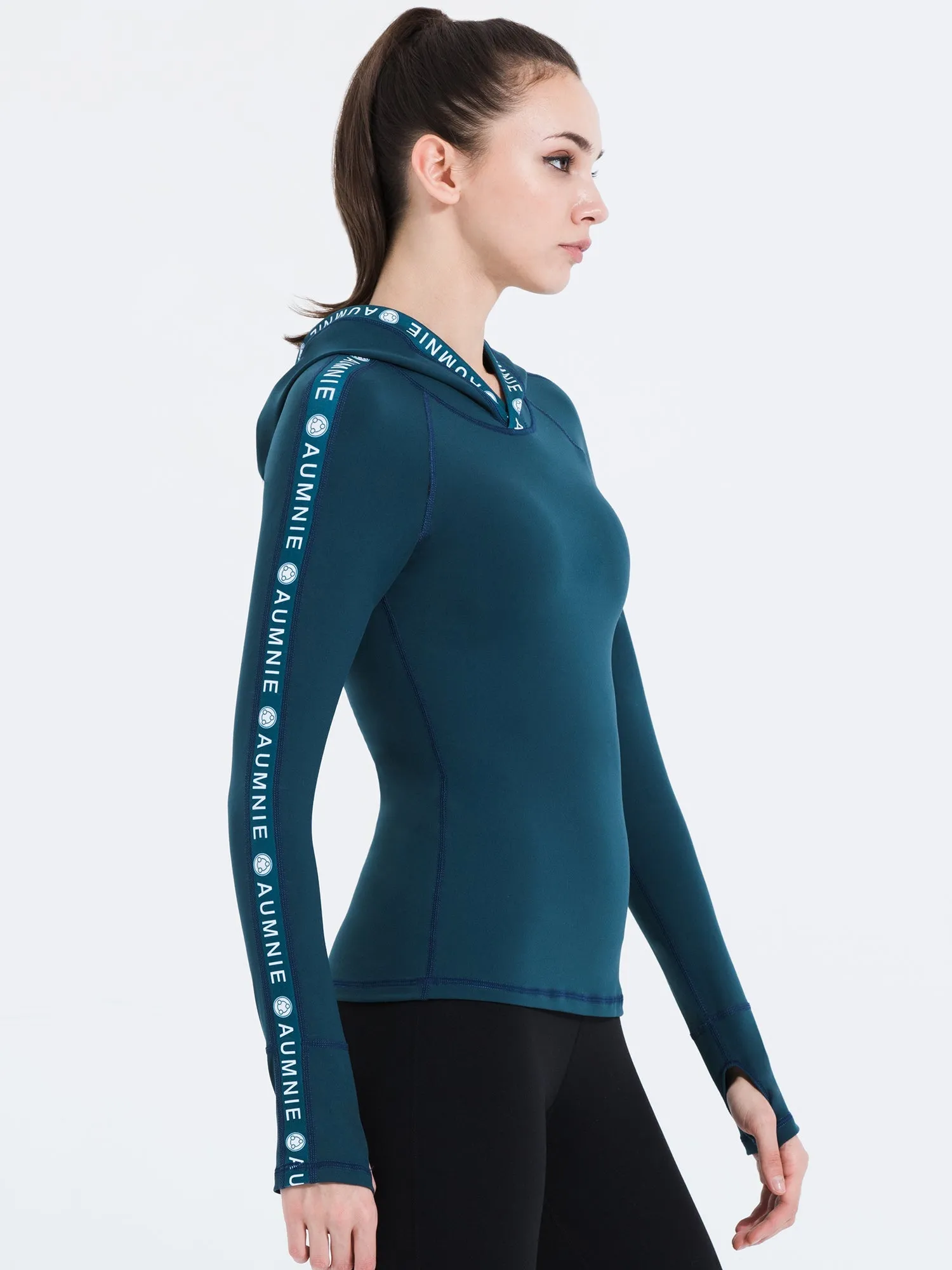 HOODED LOGO TOP, LAKE