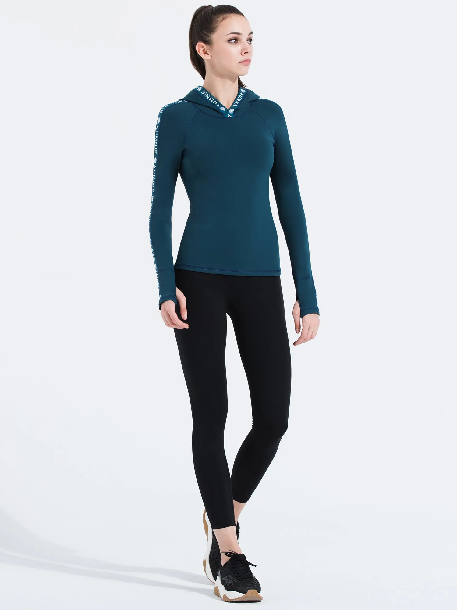 HOODED LOGO TOP, LAKE
