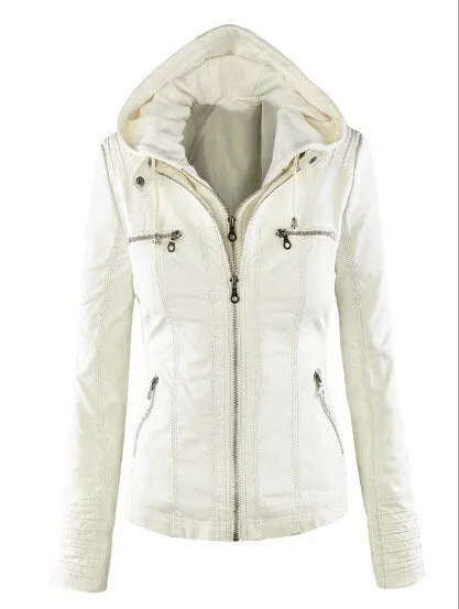 Hot autumn and winter women leather jacket