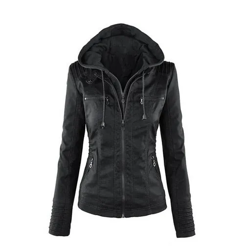 Hot autumn and winter women leather jacket