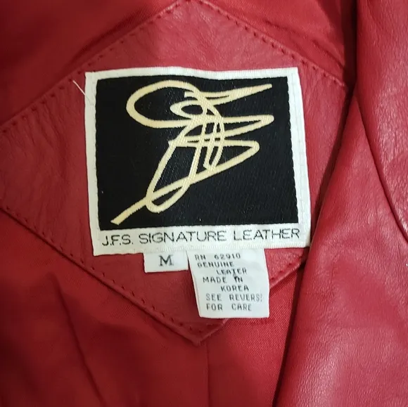 J.F.S. | 80s Vintage Red Leather Jacket