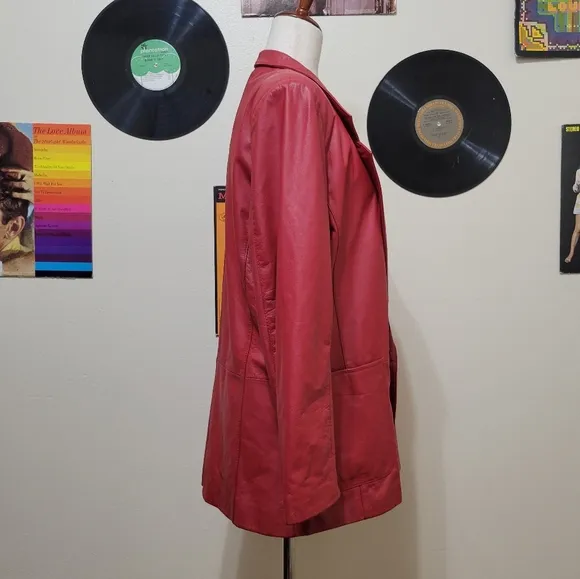 J.F.S. | 80s Vintage Red Leather Jacket