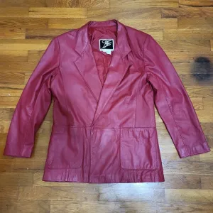 J.F.S. | 80s Vintage Red Leather Jacket