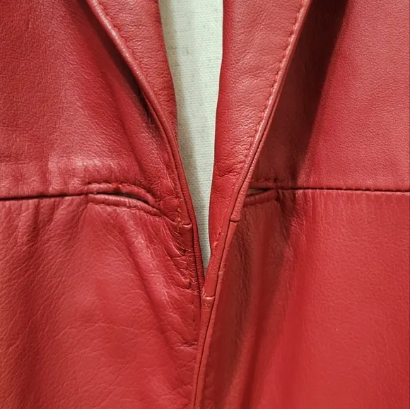 J.F.S. | 80s Vintage Red Leather Jacket
