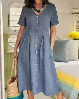 Joana Elegance - an effortlessly stylish linen dress