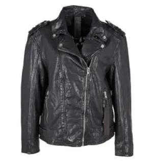 Kim BF Leather Jacket  - Black - SALE