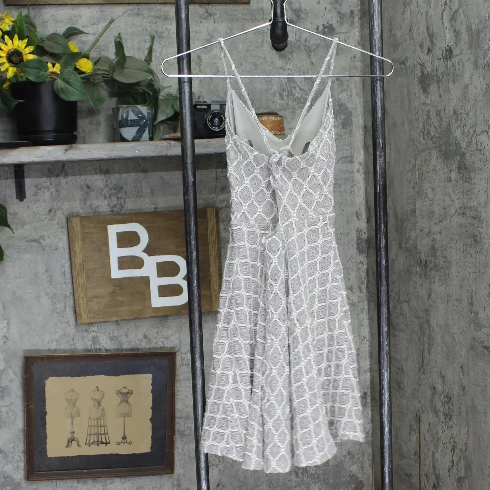 Kimchi Blue Womens Crochet Sleeveless Babydoll Dress 1678ff2e069589 Gray S
