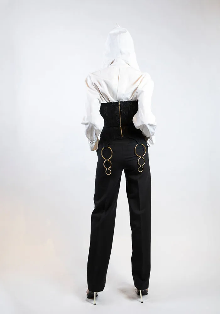 Lace Corset Top with Ring Detail