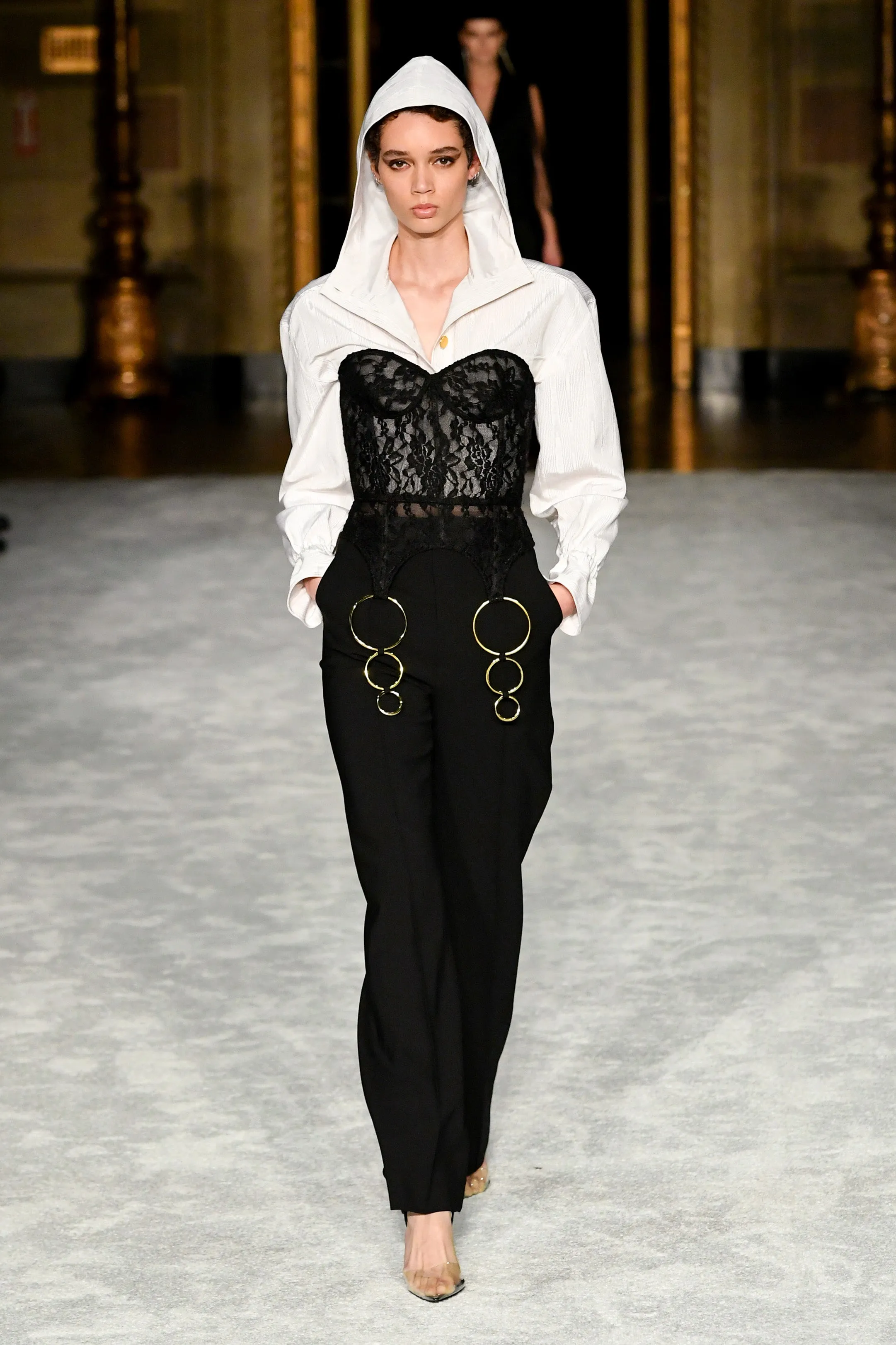Lace Corset Top with Ring Detail