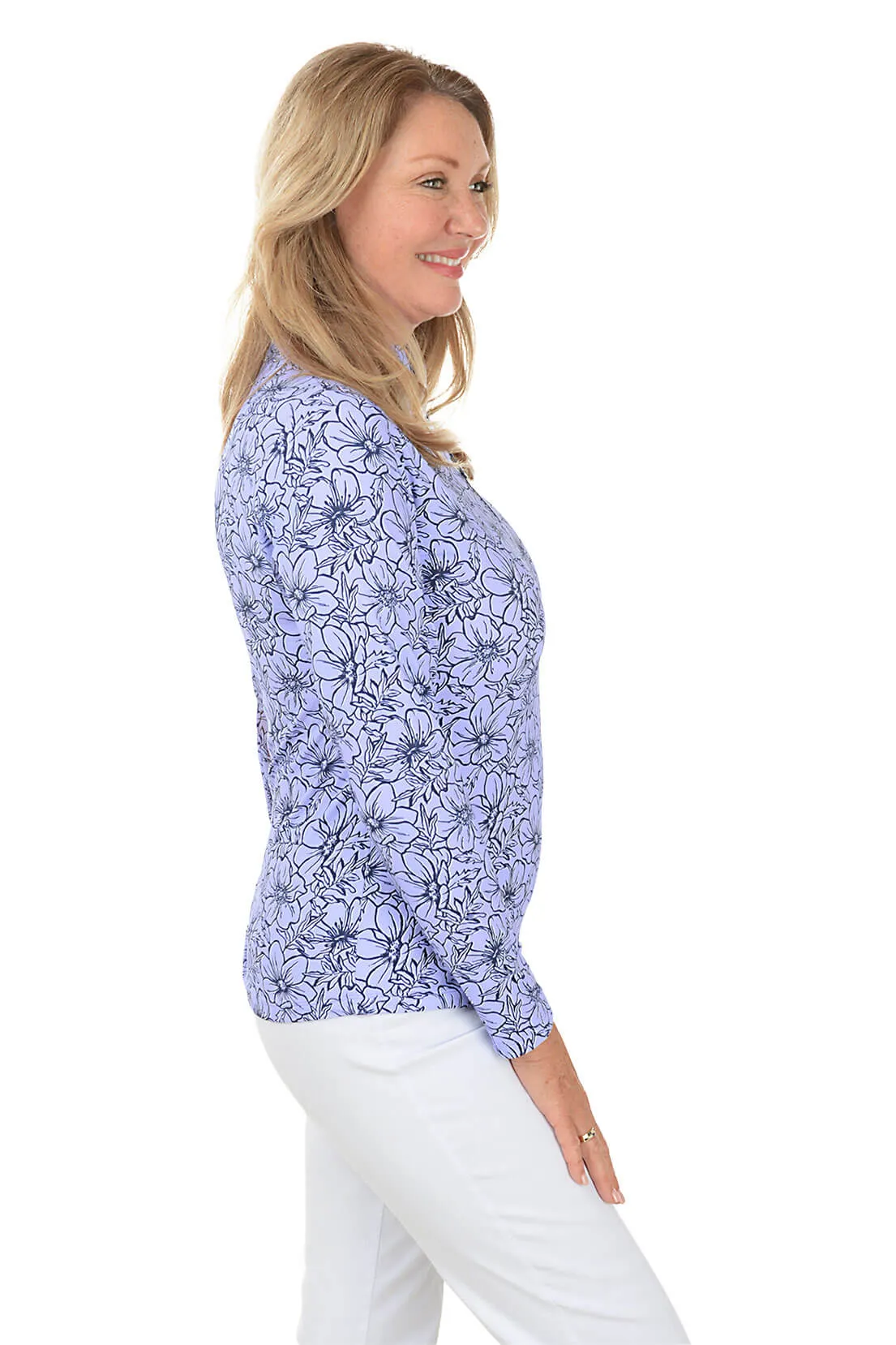 Lavender Diana Floral UPF50  Sun Shirt