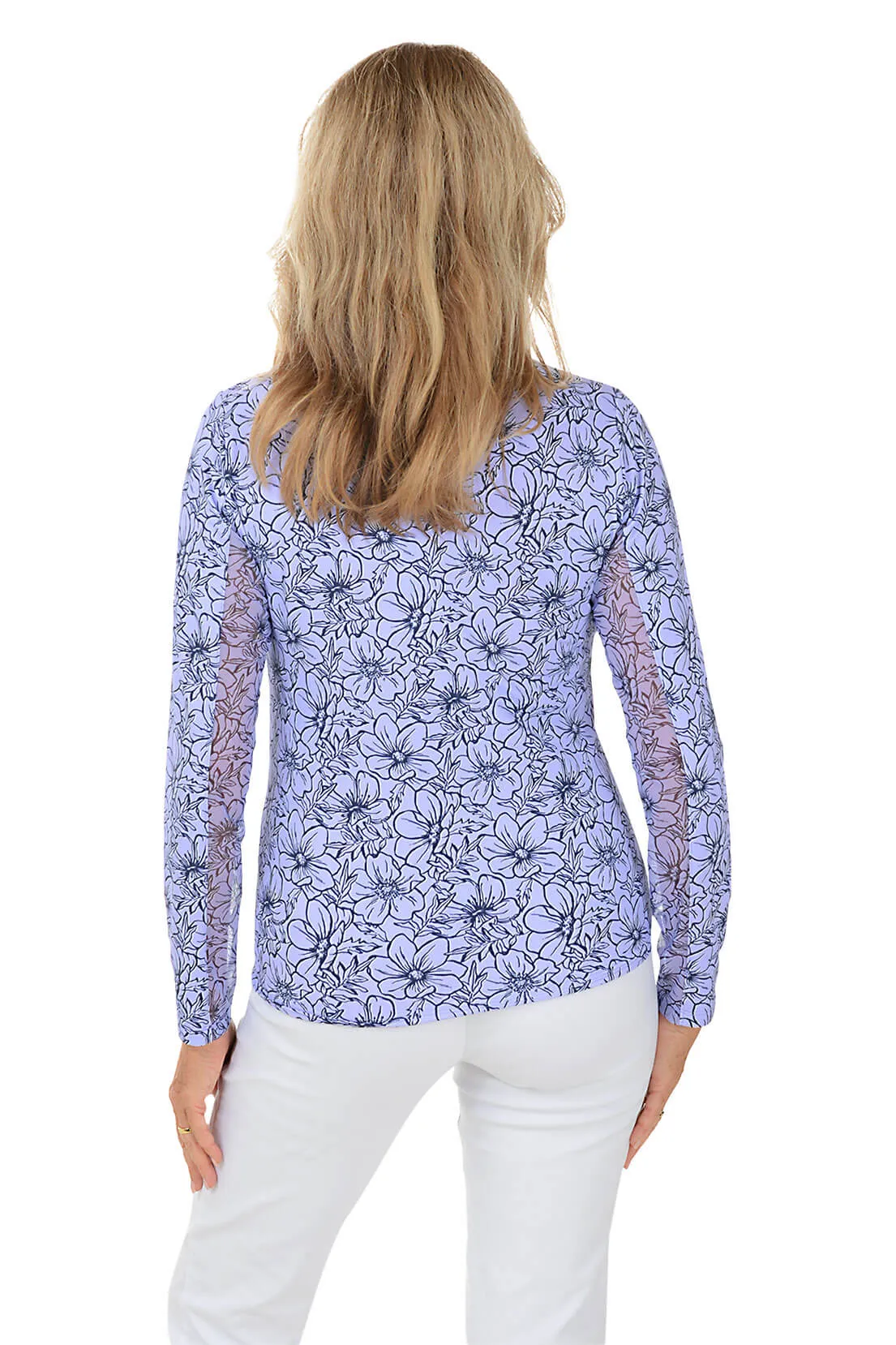 Lavender Diana Floral UPF50  Sun Shirt