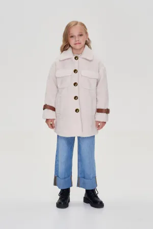 Leather Trim Fur Jacket
