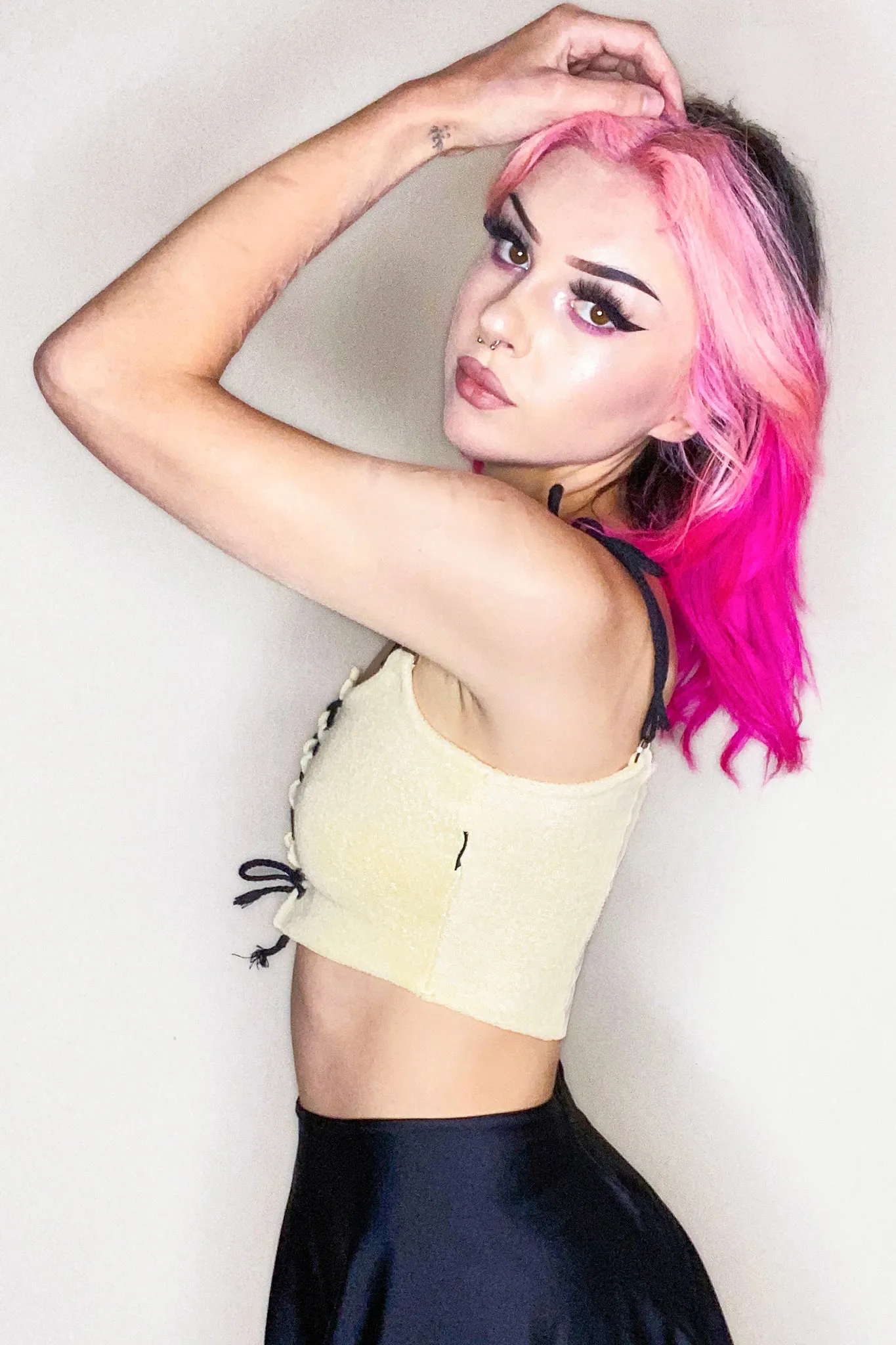 Lemon Pound Fluffy Corset Top