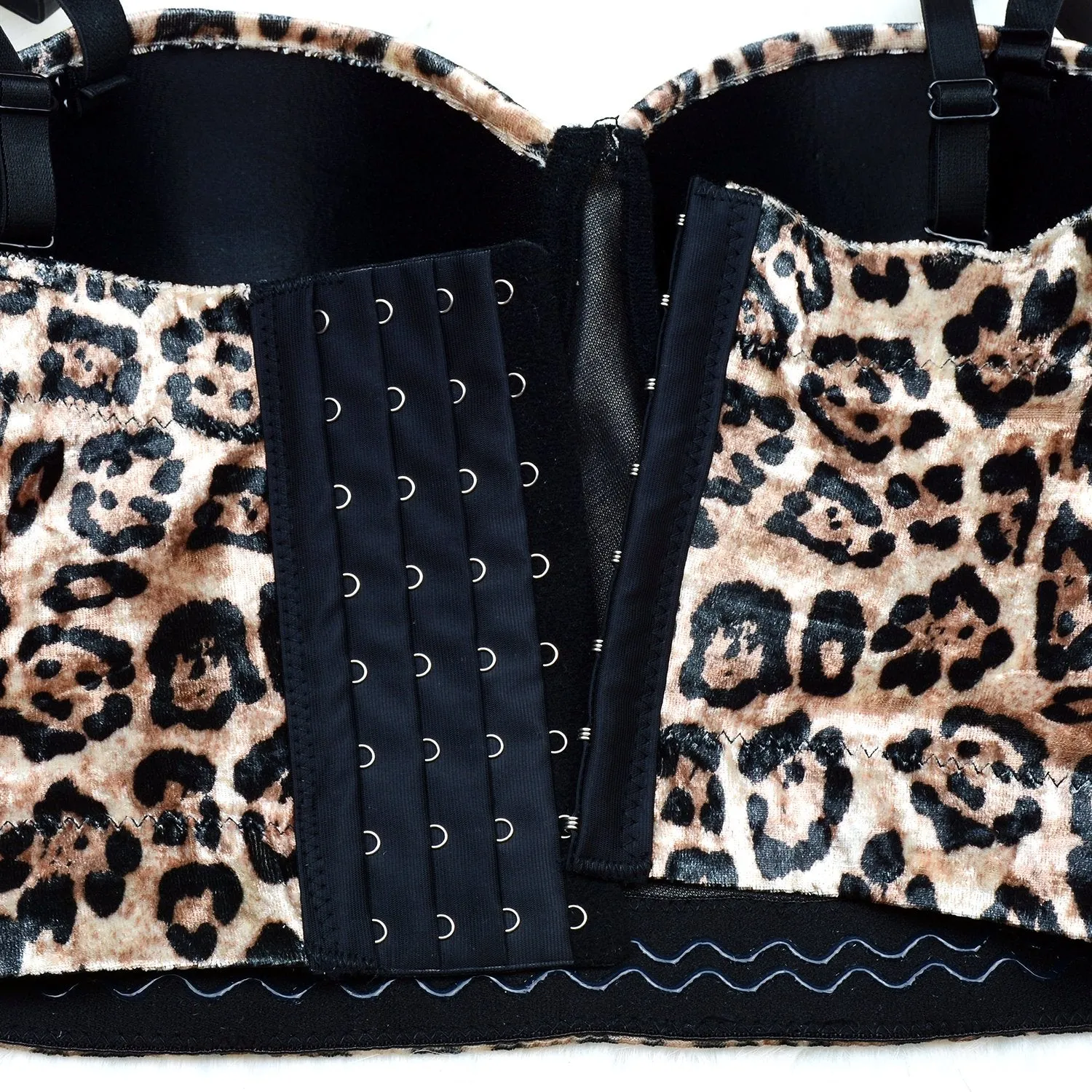 Leopard Pattern Bustier Crop Top