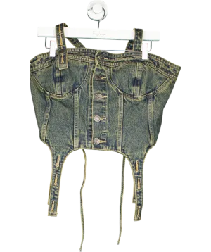 levis Blue Denim Corset Top UK XL