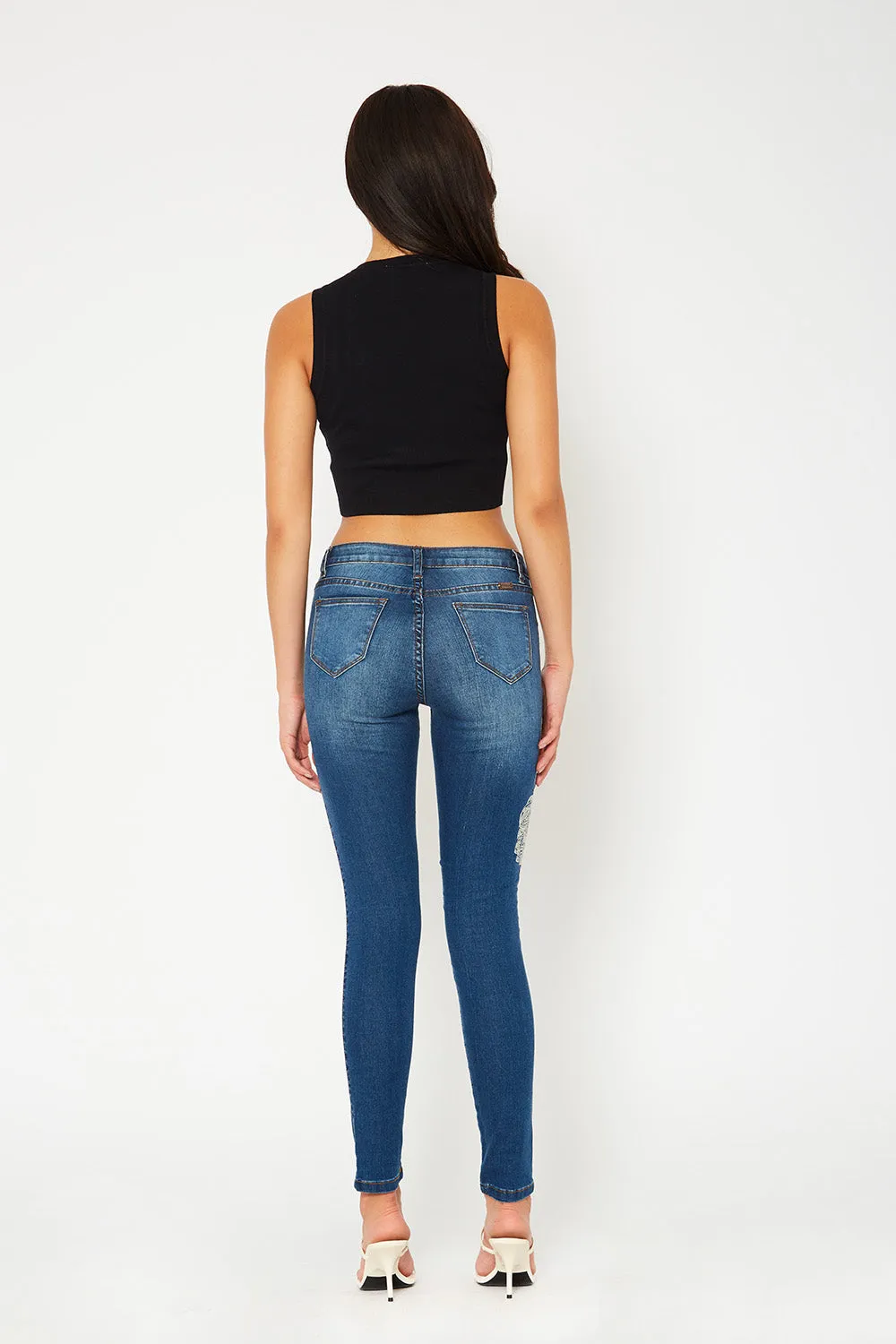 Low rise skinny pants