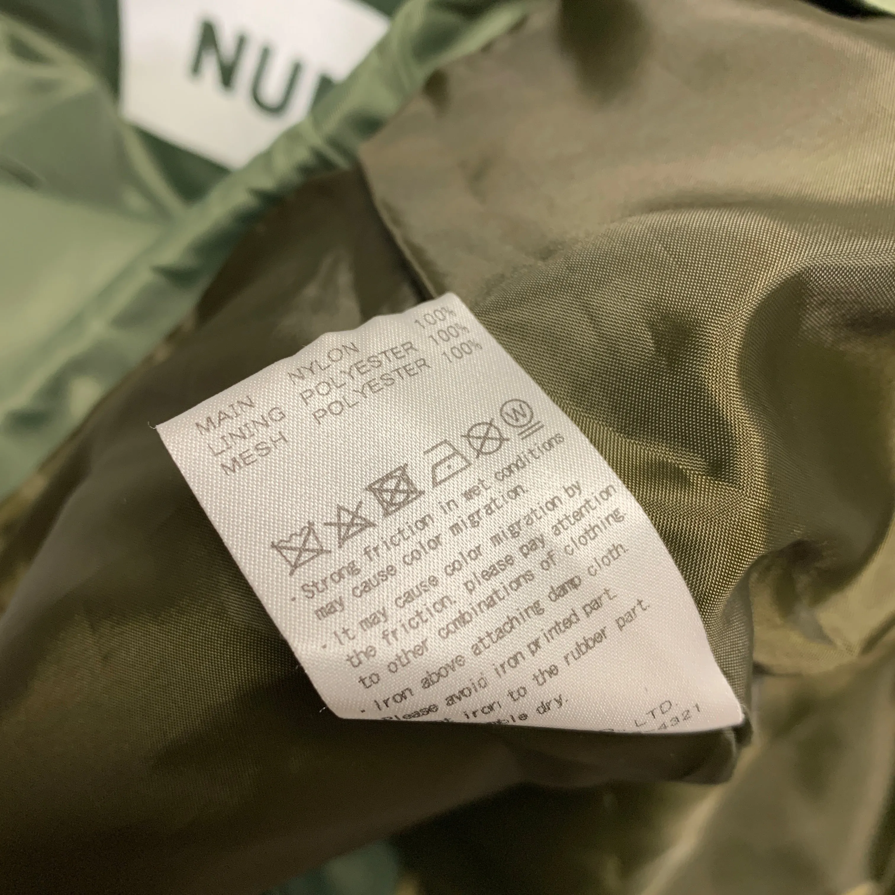 [M] Number Nine Logo Coach Jacket Olive