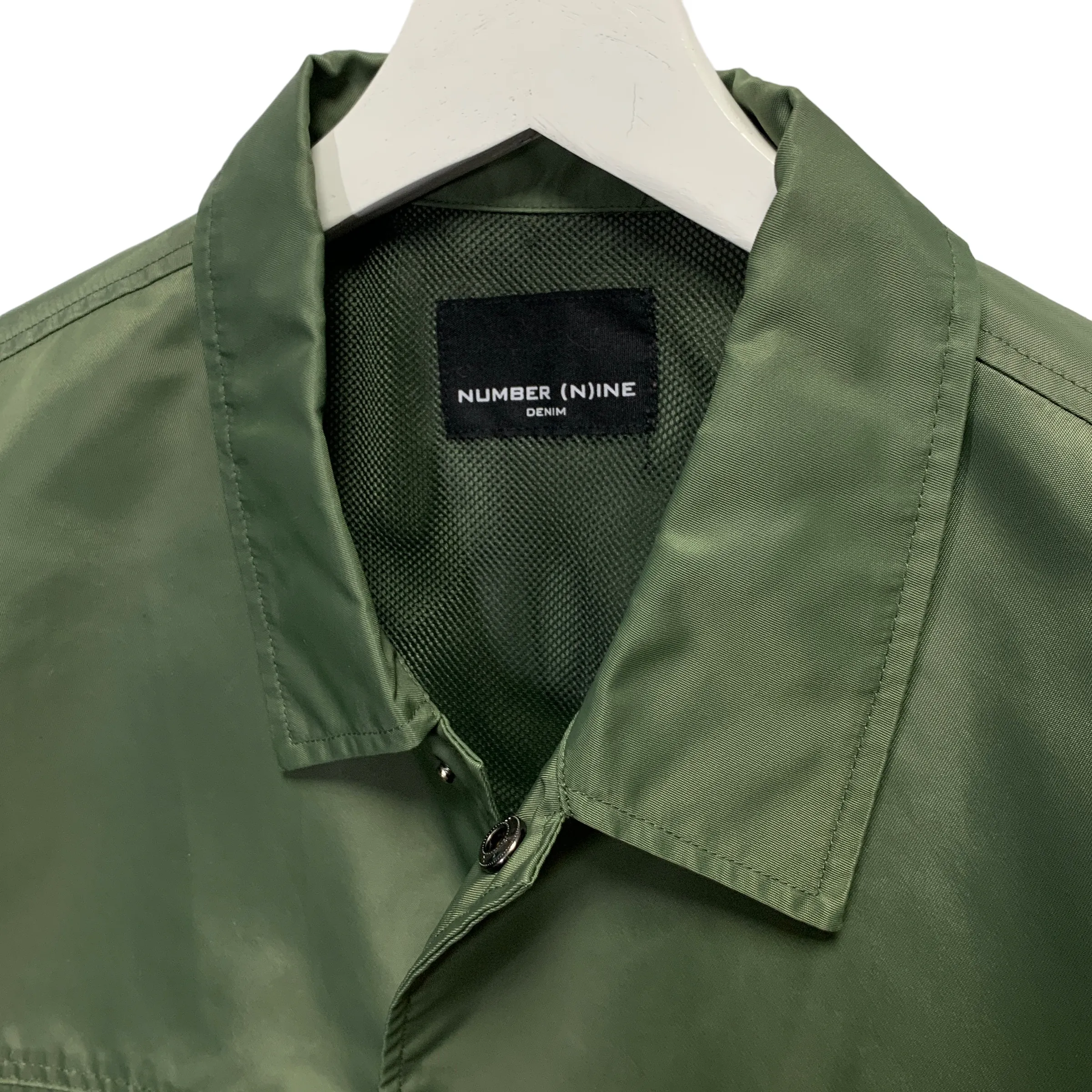 [M] Number Nine Logo Coach Jacket Olive