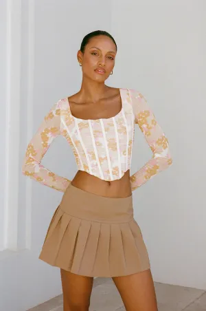 Majella Corset Top - Smudge Ditsy