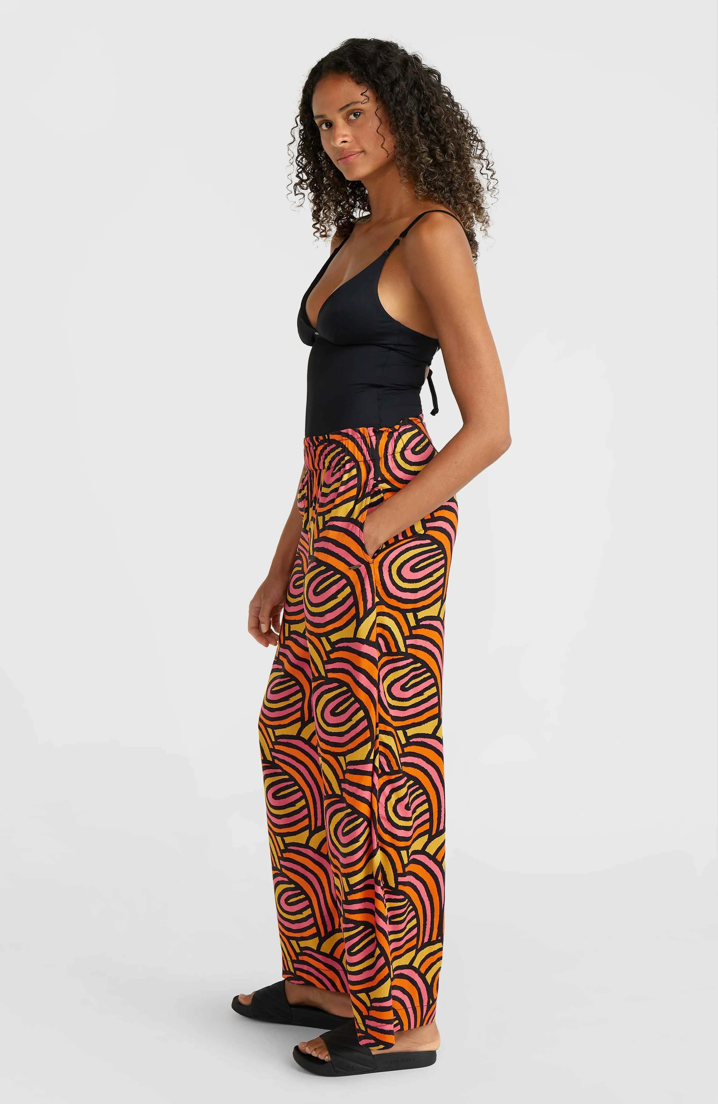 Malia Beach Hose | Orange Rainbow Stripe