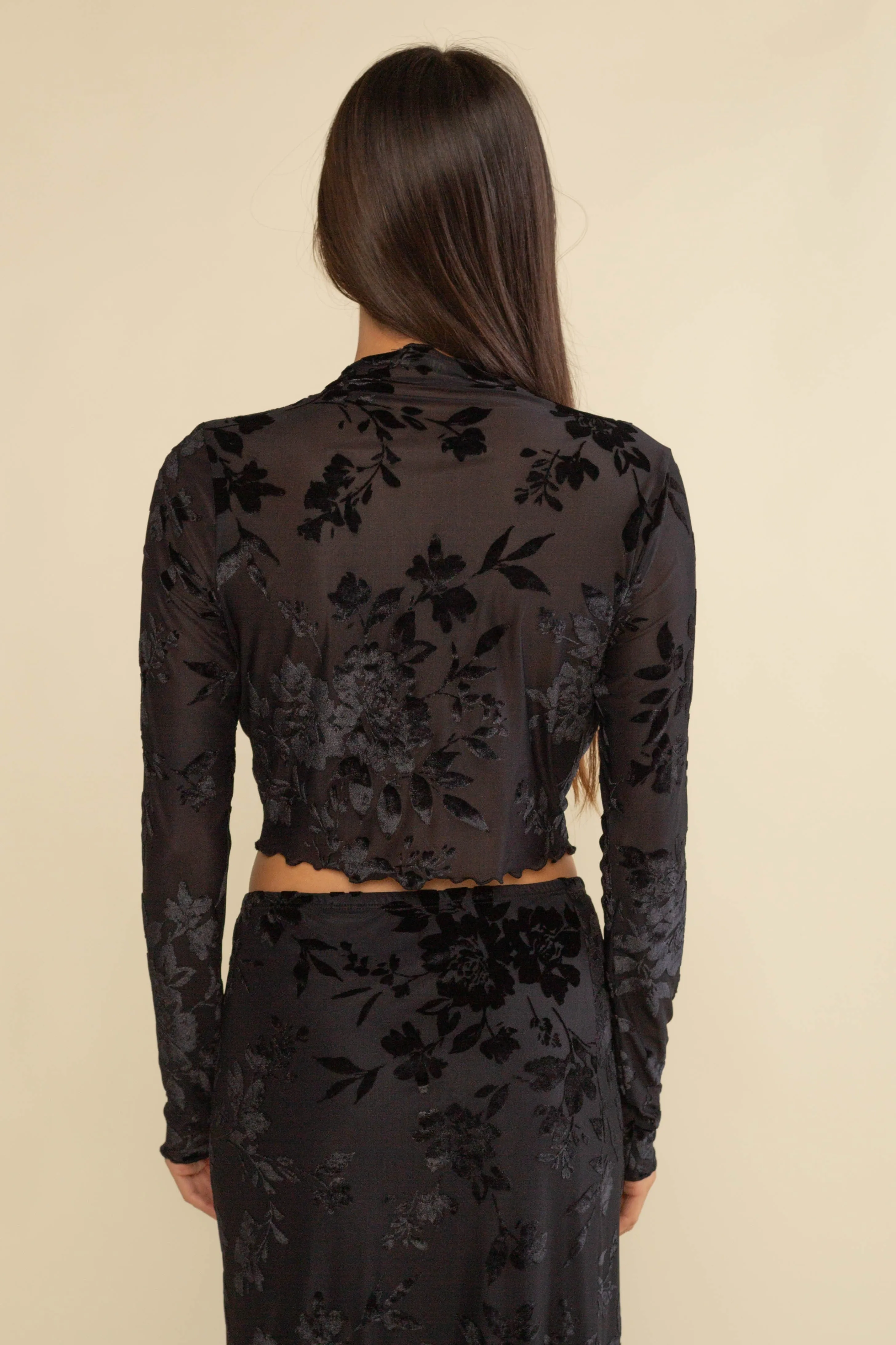 Marci Velvet Burnout Top