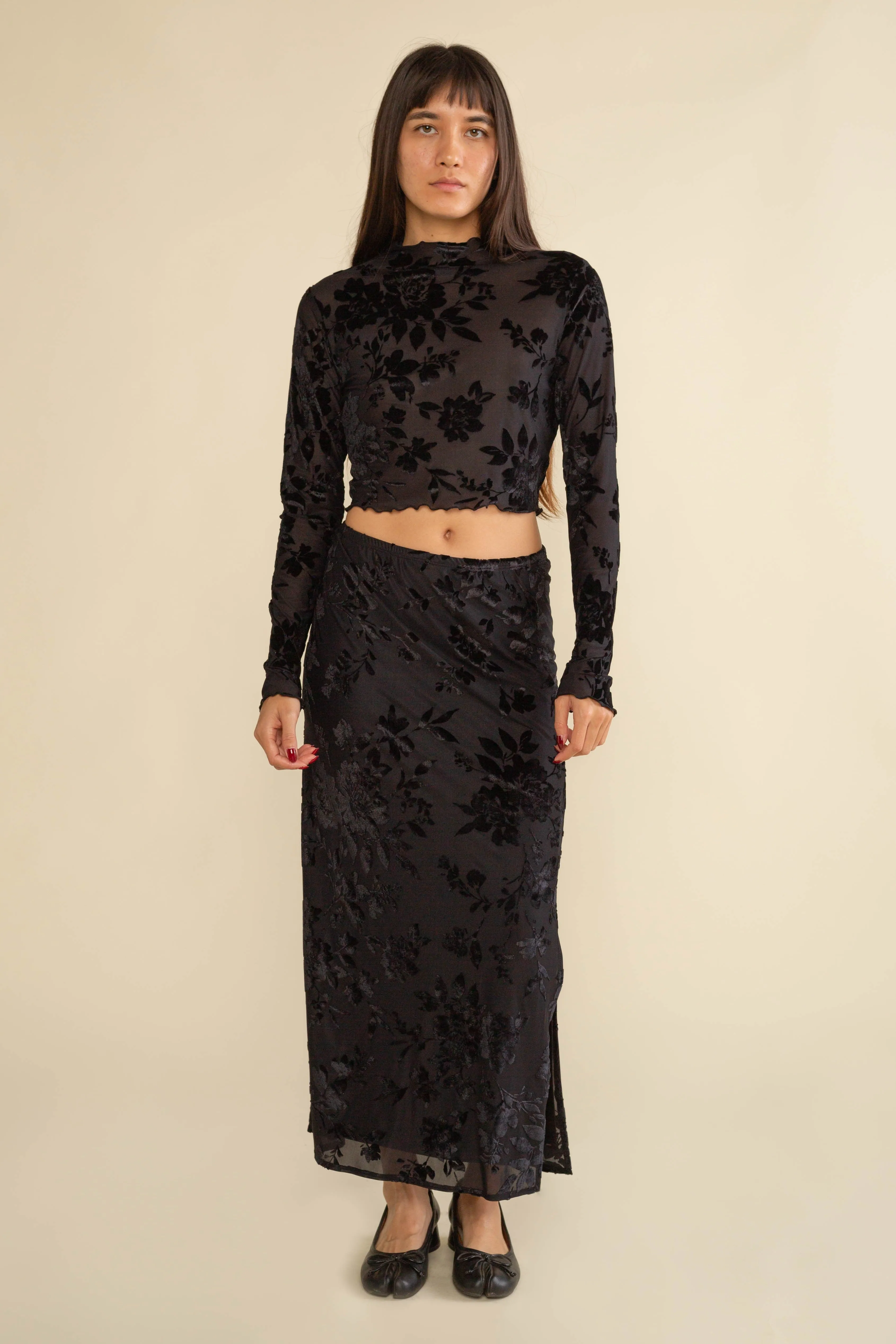 Marci Velvet Burnout Top