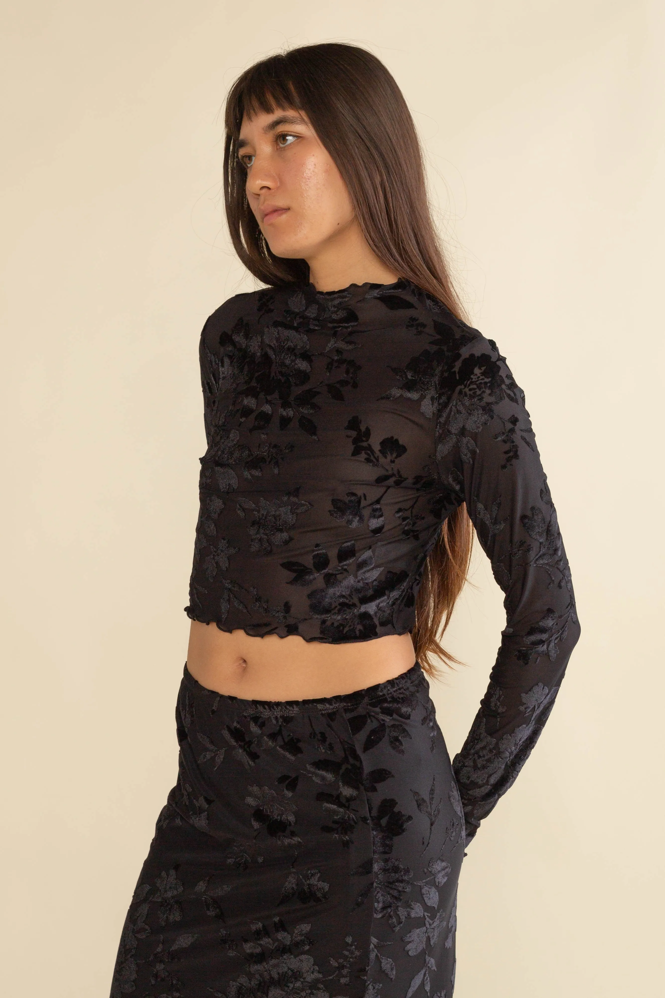 Marci Velvet Burnout Top