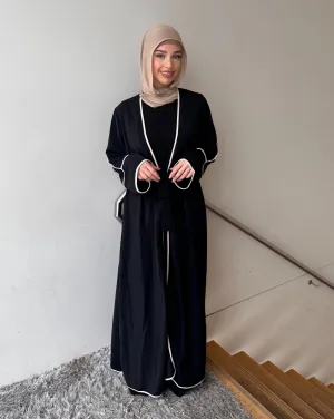 Mari Lined Open Abaya