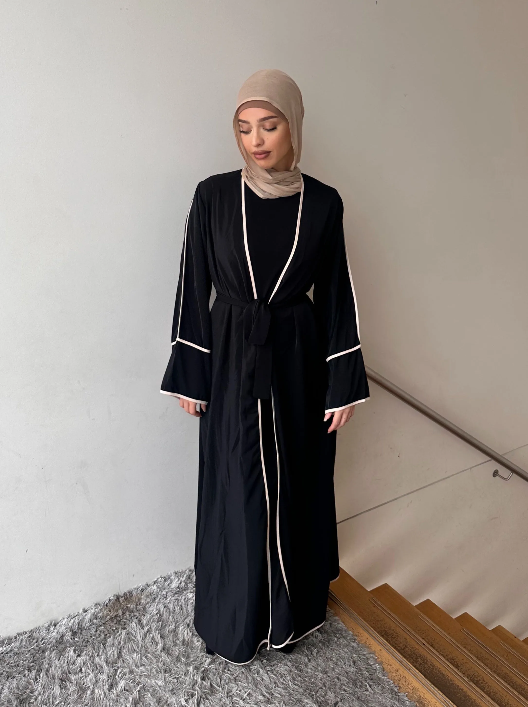 Mari Lined Open Abaya