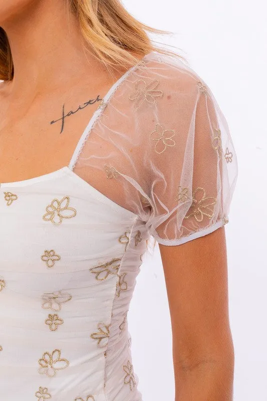 Mckenzie Mesh Sleeve Bodysuit