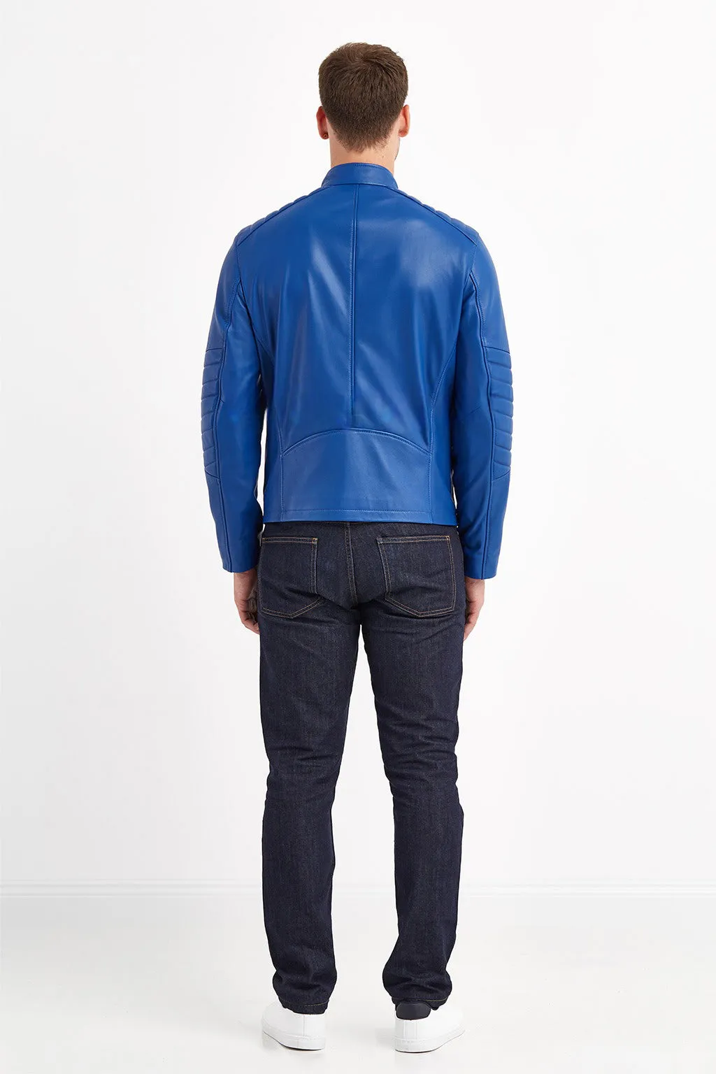 men premium leather jacket